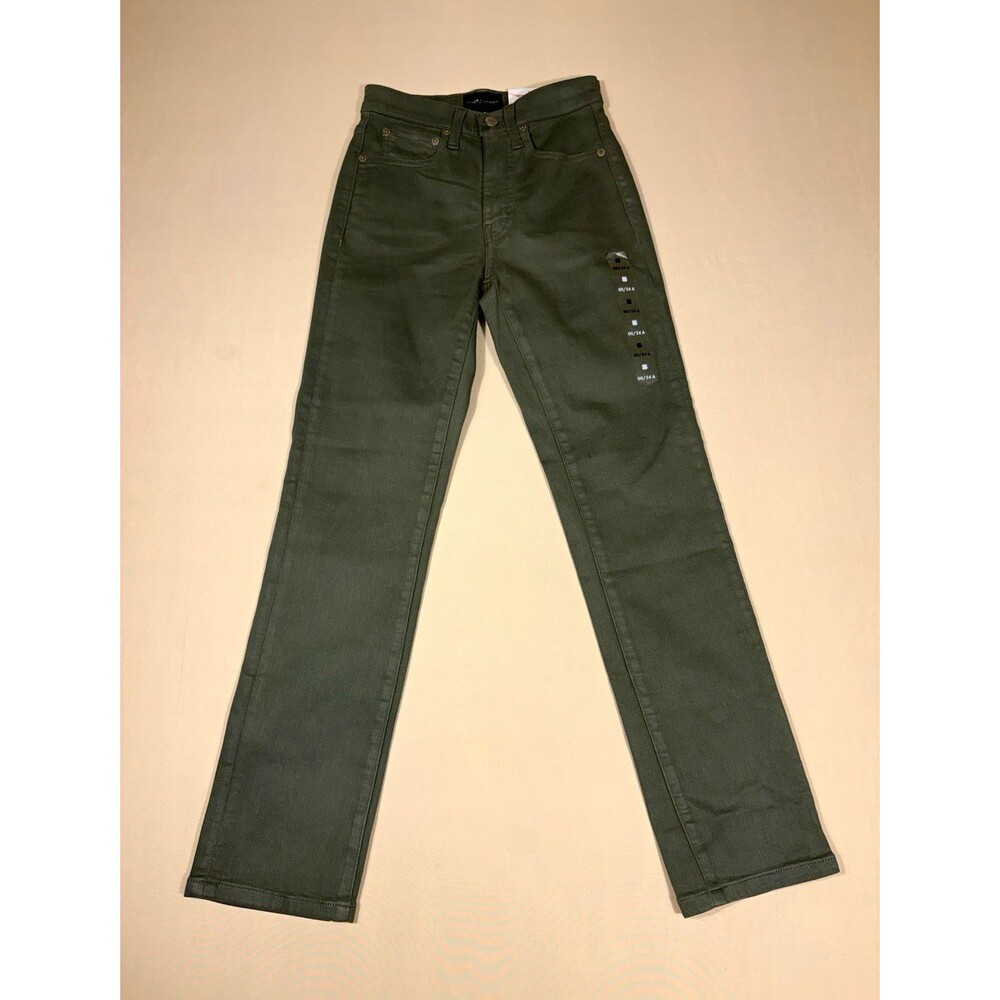 Lucky Brand Women Straight Stretch Denim Jeans High Rise Dark Wash Green 00/24